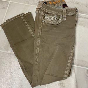 Rock Revival khaki CAPRIS